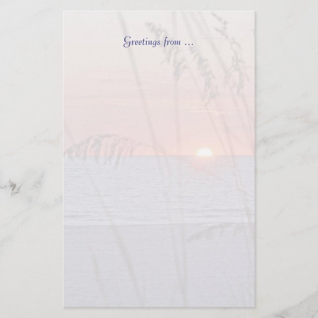 Brevpapper för skattösolnedgång (Framsida)