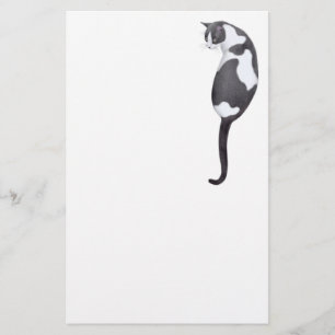 Brevpapper för svart- & vitsmokingkatt