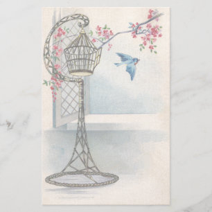 Brevpapper för vintagepåskblommigt