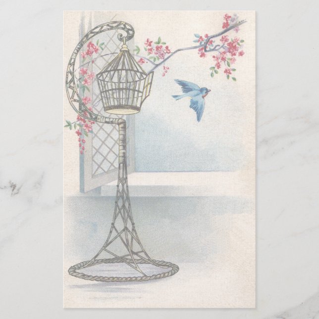 Brevpapper för vintagepåskblommigt (Framsida)