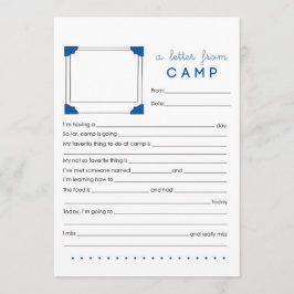 Brevpapper från lägret anteckningskort