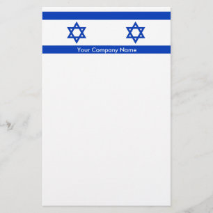 Brevpapper med flagga av Israel