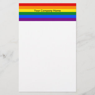 Brevpapper med flagga för regnbåge LGBT