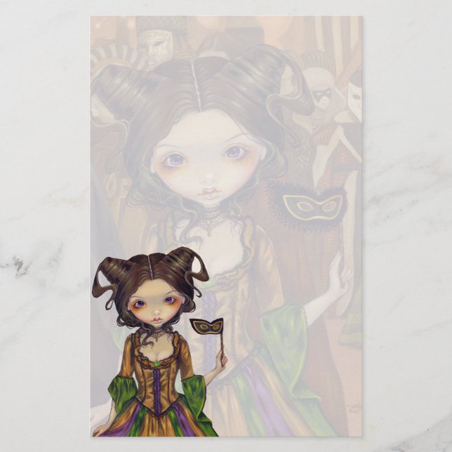 Brevpapper "på för maskeradbollen" (Framsida)