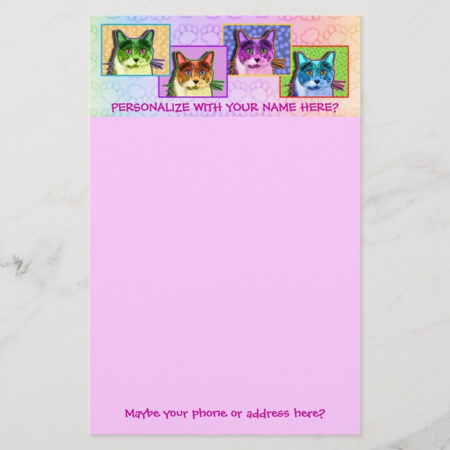 Brevpapper - popkonstTom katt (Framsida)