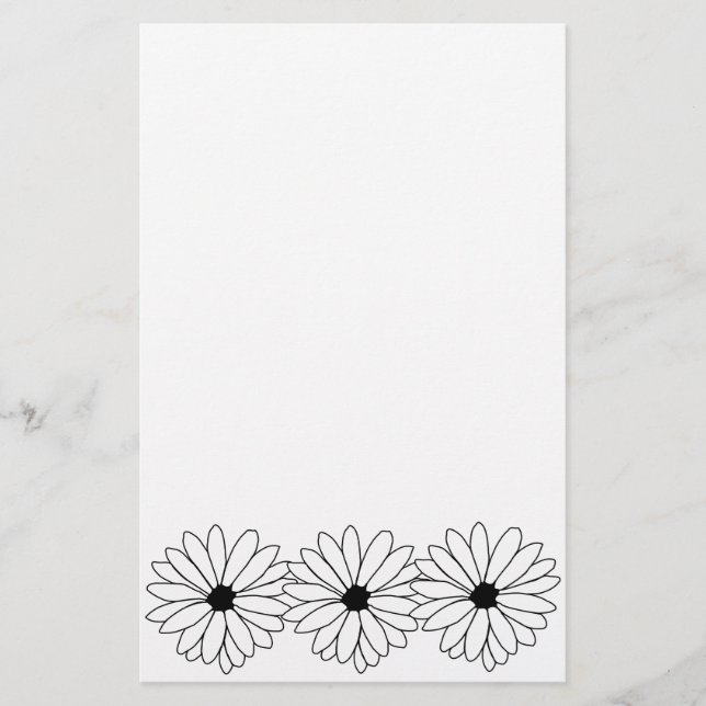 Brevpapper-Rättvist för Unge-Färg din Egen-Blomma Brevpapper (Framsida)