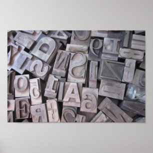 Brevpress Metall Type Poster