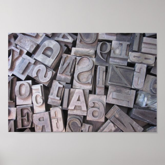 Brevpress Metall Type Poster (Framsidan)