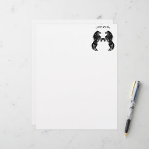 Brevskalle av upprätt Vild med Anpassningsbar Text Brevhuvud