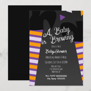 Brevtagne, babyskor Halloween fest Inbjudningar