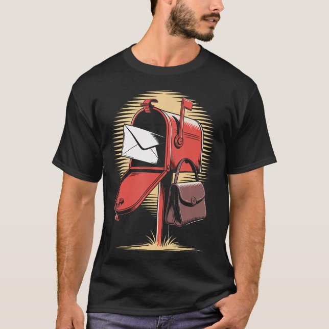 brevutdelare postarbetare post t shirt (Framsida)