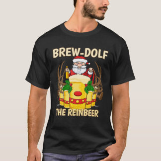 Brew-Dolf Reinbeer Reindeer Beer jul Dri T Shirt