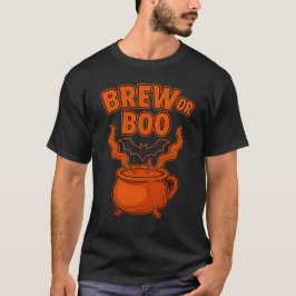 Brew eller Boo Spooky Halloween Coffee Älskare" T Shirt