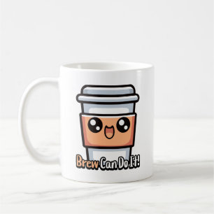 Brew kan göra det! Cute Coffee Pun Kaffemugg