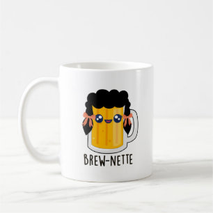 Brew-nette Funny Brunette Beer Pun Kaffemugg