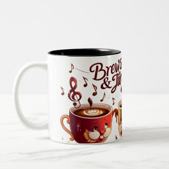 Brew och jingle-tunnor Två-Tonad mugg (Vänster)