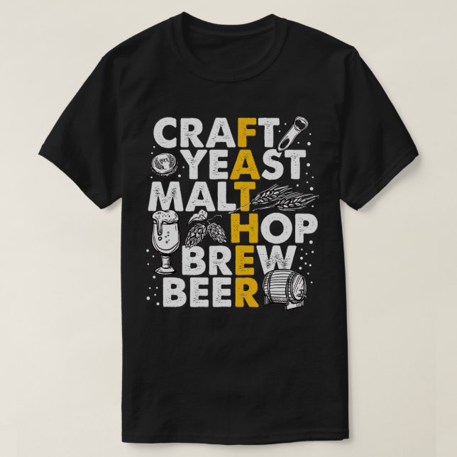 Brew Pappa Beer Brewer Brewing Far Gift T Shirt (Design framsida)