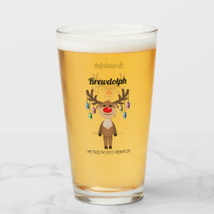 Brewdolph den rödnästa renbeern glaskopp