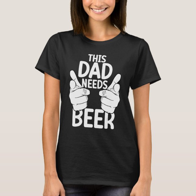 Brewer Beer  Beer Drinker Alcohol Dad Fathers Day T Shirt (Framsida)