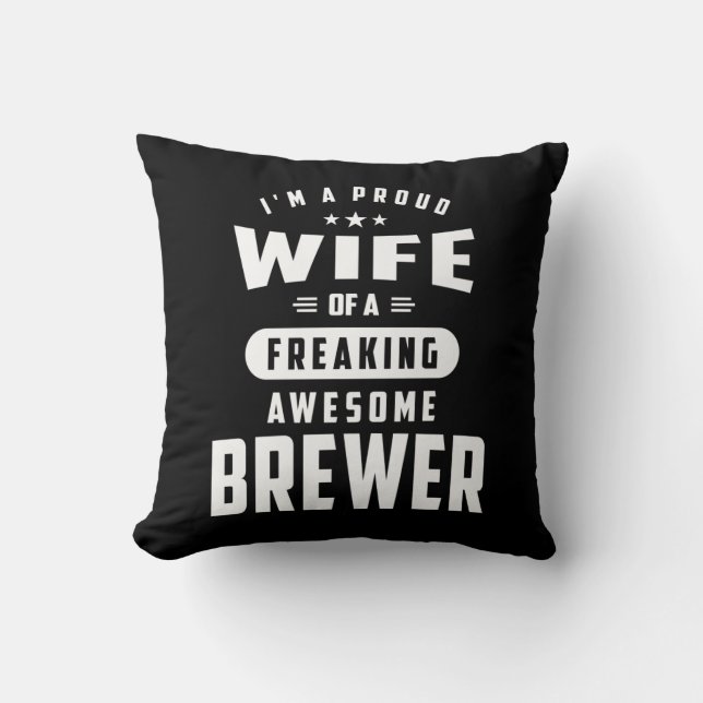 Brewer Job Title Tee for Manar Womens Kudde (Framsida)
