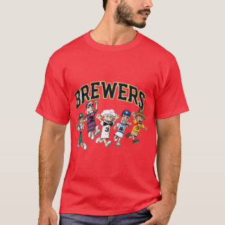 Brewers korv maskot lopp tecknad sport parodi t shirt