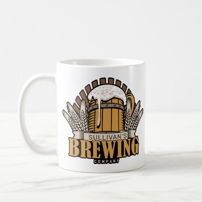 Brewery ADD NAMN Craft Beer Brewing Company Pub Kaffemugg (Vänster)