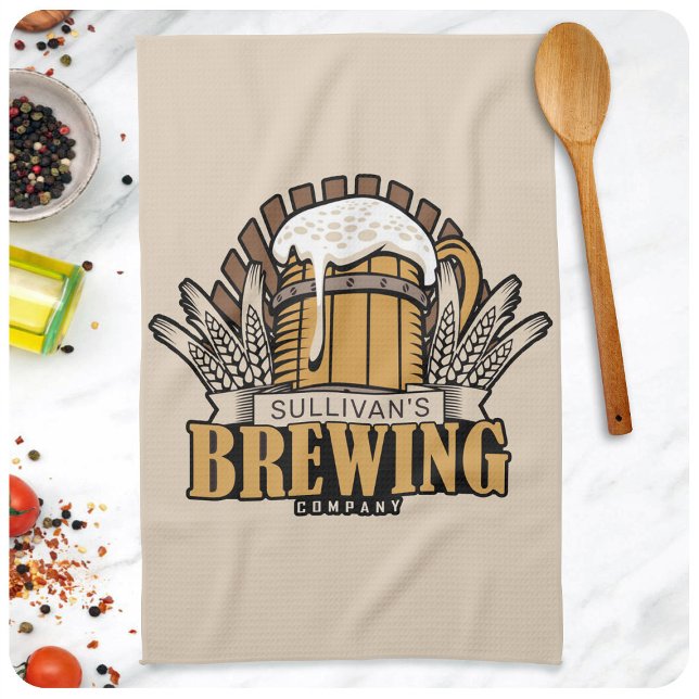 Brewery ADD NAMN Craft Beer Brewing Company Pub Kökshandduk (Skapare uppladdad)