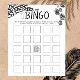 Brewery Baby - B&W - Baby Shower Baby Bingo-spel
