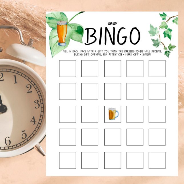 Brewery Baby - Färg - Baby Shower Baby Bingo Game (Skapare uppladdad)