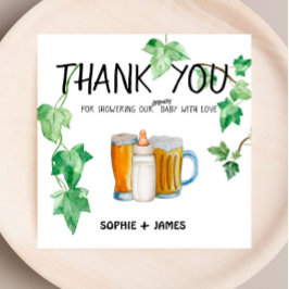Brewery Baby - Färg - Baby Shower - Tack för ditt  Kort