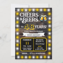 Brewery Surprise Cheers and Beers to 48 Years Inbjudningar