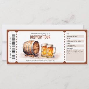 Brewery Tour Gift Certificate - Beer Tasting Inbjudningar