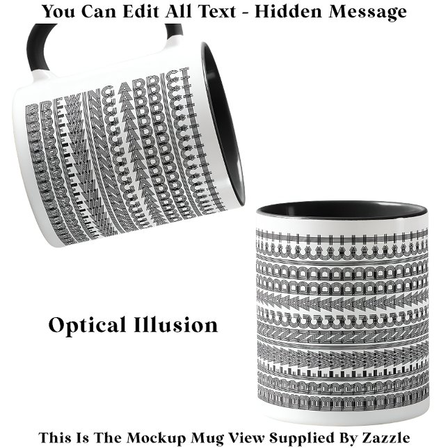 Brewing Addict Gömt Message Funny Novelty 111B Mugg (Skapare uppladdad)