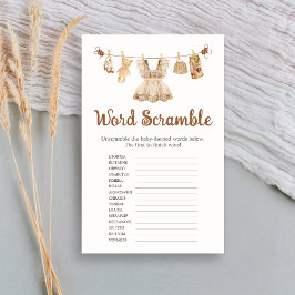 Brewing Coffee Baby Shower Word Scramble Game