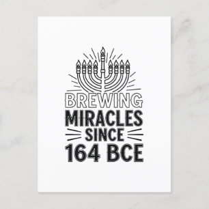 Brewing Miracles sedan 164 BCE Hanukkah Jewish Helg Vykort