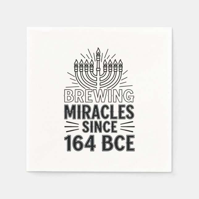Brewing Miracles sedan 164 BCE Hanukkah Jewish Pappersservett (Framsidan)