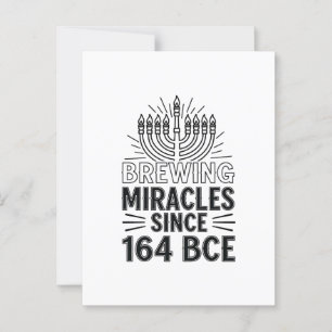 Brewing Miracles sedan 164 BCE Hanukkah Jewish Vykort