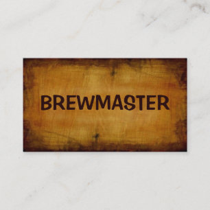Brewmaster Antique-Affärskort Visitkort