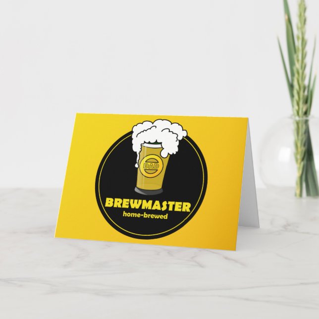 Brewmaster Beer Fars dag Kort (Framsida)