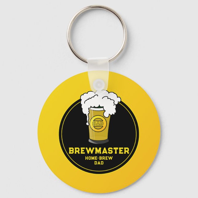 Brewmaster Beer home brew Pappa Nyckelring (Framsida)