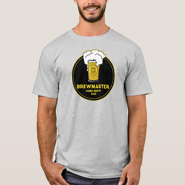 Brewmaster Beer home brew Pappa T Shirt (Framsida)