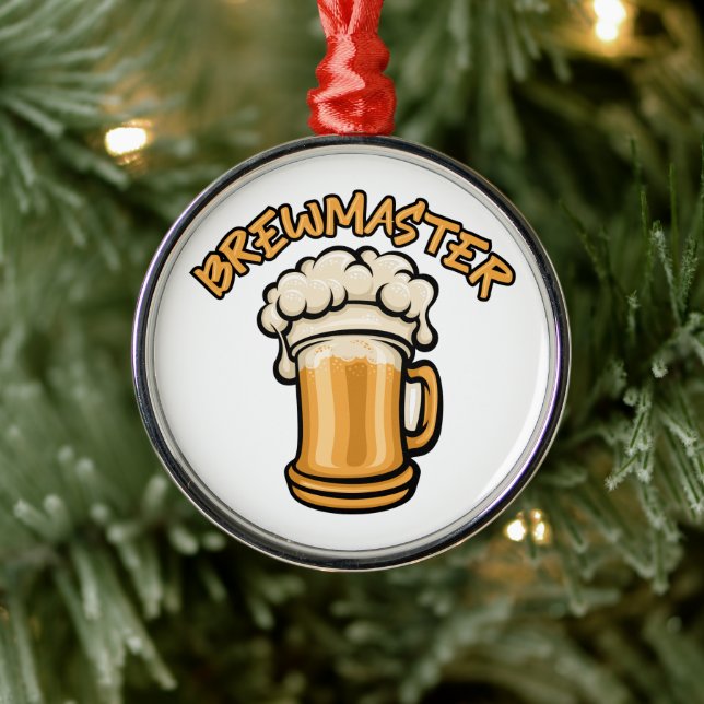 Brewmaster behöver en öl Mugg Julgransprydnad Metall (Träd)