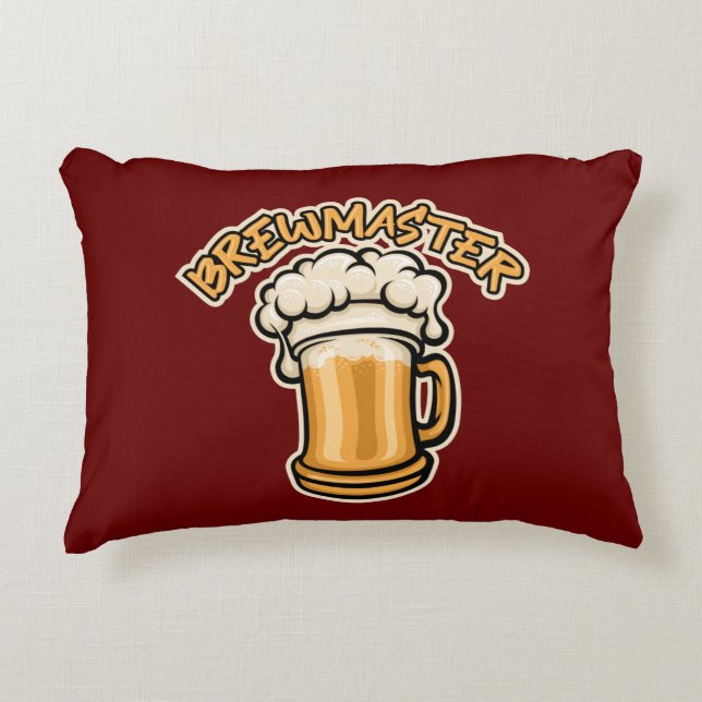 Brewmaster behöver en öl Mugg Prydnadskudde (Framsidan)