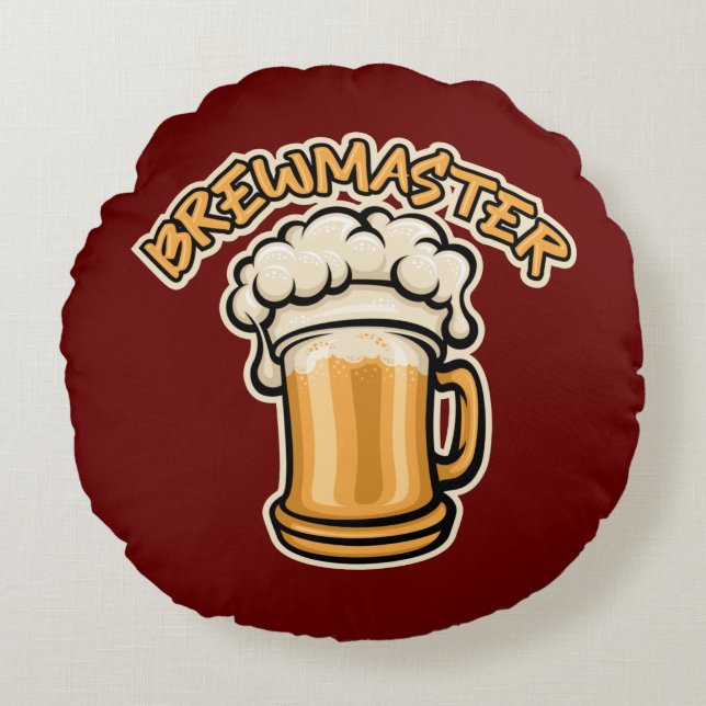 Brewmaster behöver en öl Mugg Rund Kudde (Framsidan)
