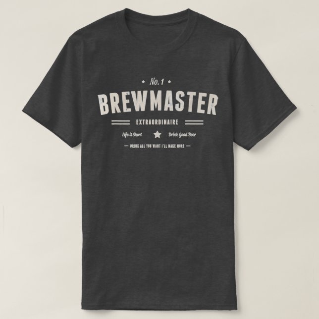 Brewmaster Brewery Beer Brev T Shirt (Design framsida)