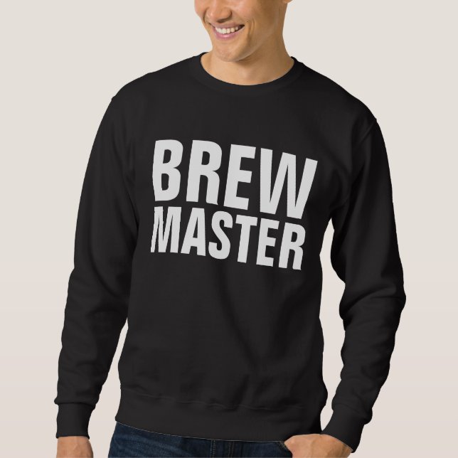 BREWMASTER BRÖSTMASTER BEER T-SHIRTS LÅNG ÄRMAD TRÖJA (Framsida)