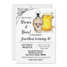 Brews & Boos Halloween Vuxen Birthday skallöl