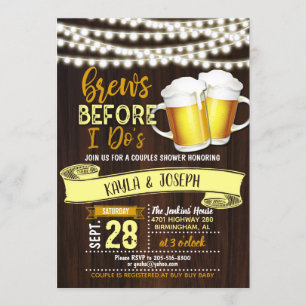 Brews innan jag gör en inbjudan till Par-duschar