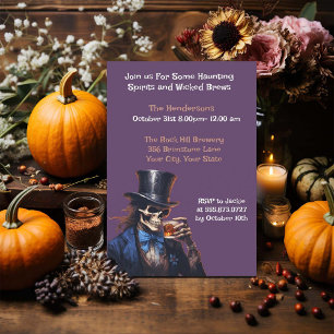 Brews och Boos Vuxen Halloween fest Inbjudningar
