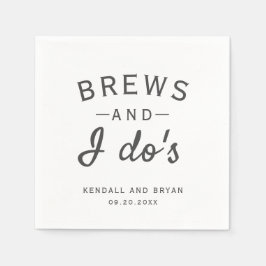 Brews och jag är Brewery Bröllop Pappersservett